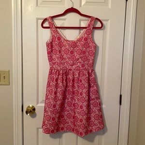 Pink embroidered dress. Size Small. brand: Miami.